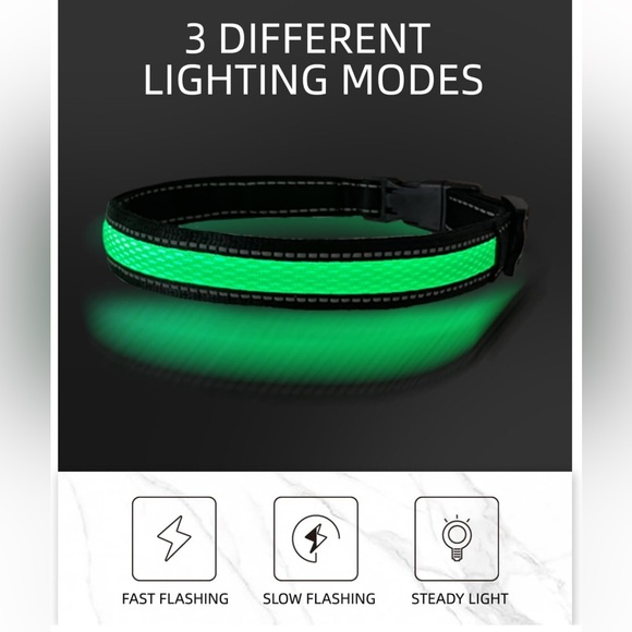 *NWT* XS Green LED Dog Collar - Picture 3 of 6